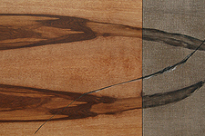 maho maeda: origin #3 | Acryl, Farbstift und Tinte auf Leinwand und Holz (geschnitzt) | 80x157cm | 2013