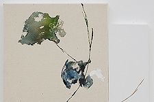 maho maeda: dialogue with nature #18 |  Acryl, Farbstift und Tinte auf Leinwand und Holz (geschnitzt) | 33,5x35,5cm | 2012